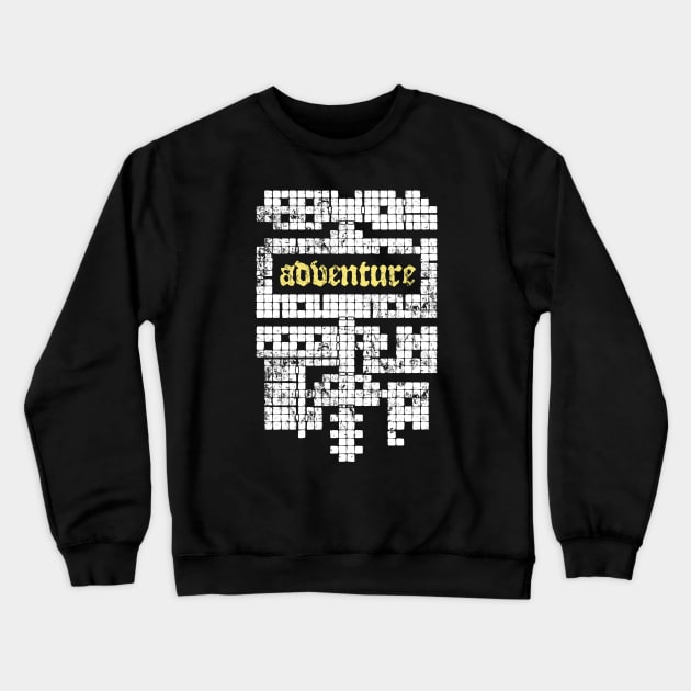 DnD Adventure Dungeon Map Grid Crewneck Sweatshirt by DnlDesigns